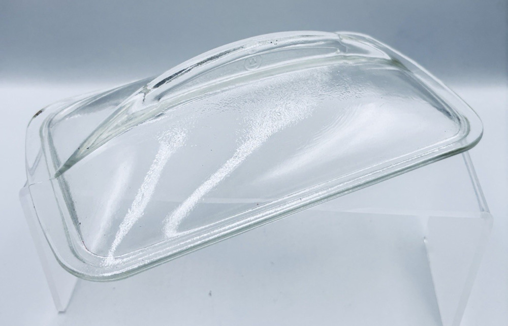 VTG Westinghouse Refrigerator Clear Glass Fin Lid for Loaf Pans 1950's Logo